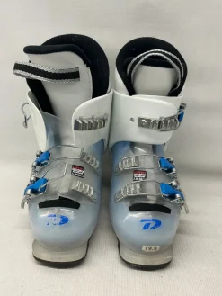 Used Dalbello GAIA 3 Girls DH Ski Boot Carolina Blue And White 195 MP - Y13