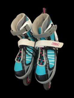 Used DBX ABEC 5 Senior Rec Fitness Skates Turquoise Adjustable