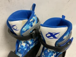 Used DBX ADJ 1-4 Boys Softboot Skate Black And Carolina Blue Adjustable