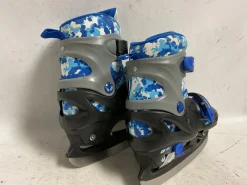 Used DBX ADJ 1-4 Boys Softboot Skate Black And Carolina Blue Adjustable