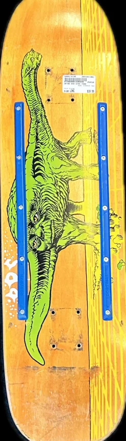 Used DINOSAUR YODA Skateboard Deck Only Orange Long