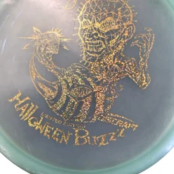 Used Discraft NEEDLEHEAD HAWLLOWEEN BUZZ Disc Golf Mid Range Turquoise