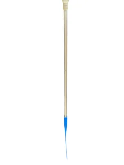 Used Dom Sports BLACK AND BLUE FLOOR HOCKEY STICK Youth One Piece Right 10 Flex