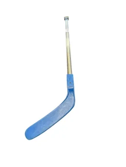 Used Dom Sports BLACK AND BLUE FLOOR HOCKEY STICK Youth One Piece Right 10 Flex
