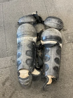 Used Easton Catchers Leg Guards Black Youth