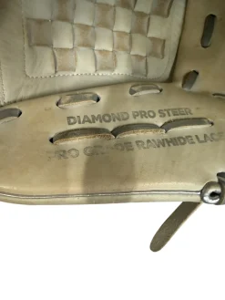 Used Easton GHOST NX RH Throw Fastpitch Gloves White 12 1/2