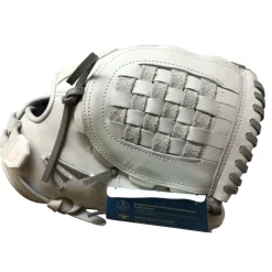 Used Easton PROFESSIONAL COLLECTION NEVER USED RH Throw Fastpitch Gloves Grey 12