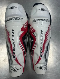 Used Easton STEALTH S3 Senior Shin Guards White 16"