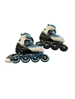 Used ECOO ROLLER BLADES Child Roller Quad Skates Royal Blue Adjustable