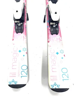 Used Elan LIL MAGIC Girls DH Ski/Binding Pink 120 cm