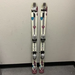 Used Elan LIL SPICE Girls DH Ski/Binding White And Purple 120 cm