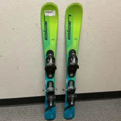 Used Elan PINBALL Boys DH Ski/Binding Green 90 cm