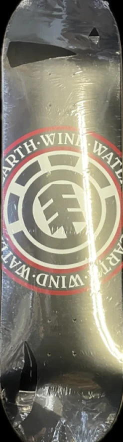 Used Element EARTH WIND WATER Skateboard Deck Only Black 8 1/4"