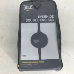 Used Everlast EVERHIDE DOUBLE END SPEED BAG Boxing Speed Bag Grey