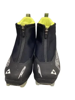 Used Fischer Boys NNN XC Ski Boots Yellow JR-01.5
