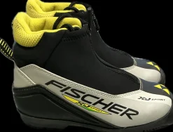 Used Fischer Boys SNS XC Ski Boots Neon Green JR-02