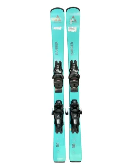 Used Fischer RANGER 100 CM Girls DH Ski/Binding Turquoise 100 cm