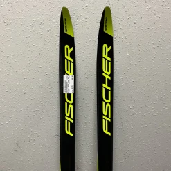 Used Fischer SPRINT CROWN Boys XC Ski/Binding Black And Optic Yellow 140 cm