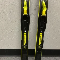 Used Fischer SPRINT CROWN Boys XC Ski/Binding Black And Optic Yellow 110 cm