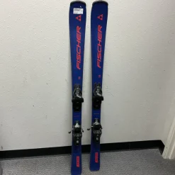 Used Fischer THE CURV Boys DH Ski/Binding Navy Blue 130 cm