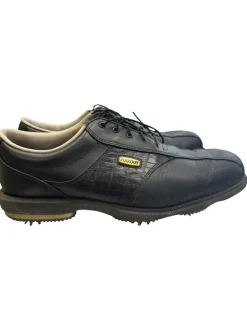 Used Foot Joy Mens Golf Shoes Black Senior 10.5