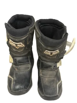 Used Fox COMP 5K Junior Motocross Boots Black Youth 11.0