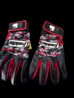 Used Franklin BB/SB Batting Gloves Red And Black MD