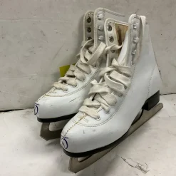 Used Girls Figure Skate White Junior 04
