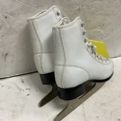 Used Girls Figure Skates White Junior 01