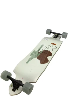 Used Globe GEMINON SYMMETRICAL TWIN Complete Skateboard Brown Long