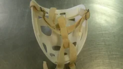 Used GOAL MASK St Hcky Goalie Helmet Yth White SM