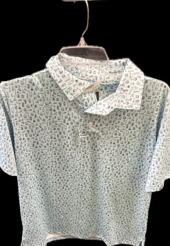 Used GREG NORMAN S.S. Golf Shirt M Carolina Blue MD