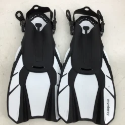 Used Guardian MONTEREY L/XL 9-13 FLIPPERS SWIM FINS Underwater Fins White S/M