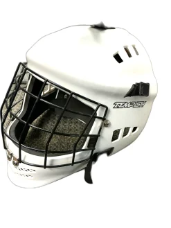 Used HAGEN HELMET/CAGE St Hockey Helmet Only White One Size