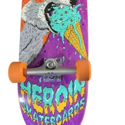 Used HAYATE KAMIMURA SKATEBOARD Complete Skateboard Purple 8 3/4"
