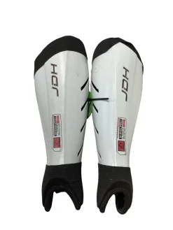 Used HDR FIELD HOCKEY SHIN GUARDS SZ SMALL Senior Shin Guards White 10 1/2"