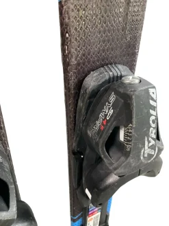 Used Head SUPER SHAPE TEAM Boys DH Ski/Binding Royal Blue 117 cm