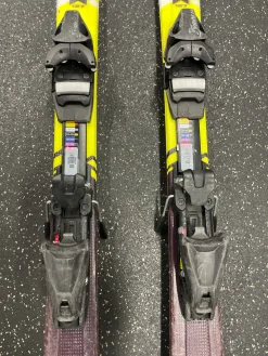 Used Head SUPER SHAPE TEAM Boys DH Ski/Binding Yellow 127 cm