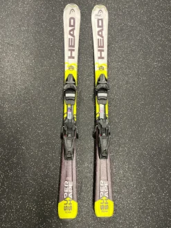 Used Head SUPER SHAPE TEAM Boys DH Ski/Binding Yellow 127 cm