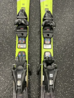 Used Head SUPER SHAPE TEAM Boys DH Ski/Binding Yellow 97 cm