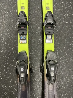 Used Head SUPER SHAPE TEAM Boys DH Ski/Binding Yellow 117 cm