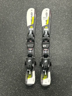 Used Head SUPER SHAPE TEAM Boys DH Ski/Binding Yellow 77 cm