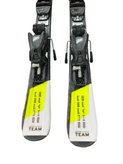 Used Head SUPER SHAPE TEAM Boys DH Ski/Binding Yellow 107 cm