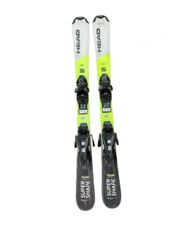 Used Head SUPER SHAPE TEAM Boys DH Ski/Binding Yellow 107 cm