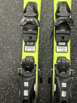 Used Head SUPER SHAPE TEAM Boys DH Ski/Binding Yellow 87 cm