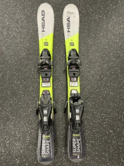 Used Head SUPER SHAPE TEAM Boys DH Ski/Binding Yellow 87 cm