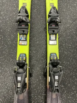 Used Head SUPER SHAPE TEAM Boys DH Ski/Binding Yellow 117 cm