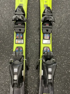 Used Head SUPER SHAPE TEAM Boys DH Ski/Binding Yellow 97 cm