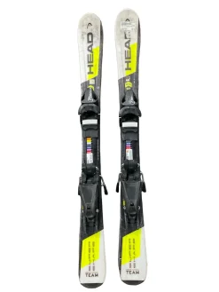 Used Head SUPER SHAPE TEAM Boys DH Ski/Binding Yellow 97 cm