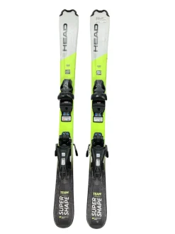 Used Head SUPER SHAPE TEAM Boys DH Ski/Binding Yellow 107 cm